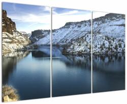 Mivali Tablou - peisaj de iarnă cu lac, din trei bucăți 120x80 cm (V020216V120803PCS)