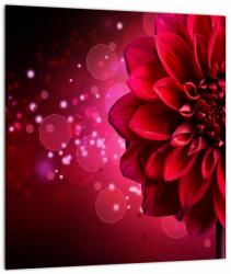 Mivali Tablou pe sticlă cu floare roșie, dintr-o bucată 30x30 cm pe sticlă (V020807V3030GD)