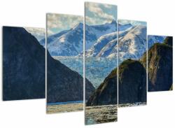 Mivali Tablou cu peisaj cu munții, din cinci bucăți 150x105 cm (V021222V150105)