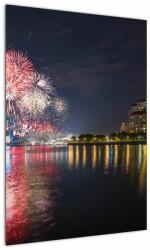 Mivali Tablou cu artificii in Singapur, dintr-o bucată 50x70 cm (V020035V5070)