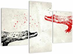 Mivali Tablou - Crocodili, din trei bucăți 90x60 cm (V023317V90603PCS)