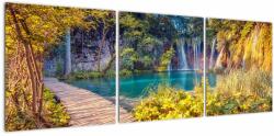 Mivali Tablou - Lacurile Plitvice, Croația, din trei bucăți 120x40 cm (V022935V12040)