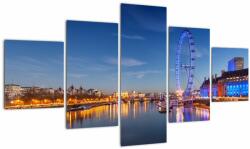 Mivali Tablou London Eye, din cinci bucăți 125x70 cm (V020611V12570)