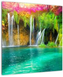 Mivali Tablou - Cascada, Lacurile Plitvice, Croația, dintr-o bucată 50x50 cm (V022939V5050)