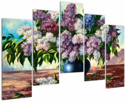 Mivali Tablou - Buchet de liliac, din cinci bucăți 125x90 cm (V023238V12590)