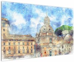 Mivali Tablou - Biserica Santa Maria di Loreto, Roma, Italia, dintr-o bucată 120x80 cm (V022993V12080)