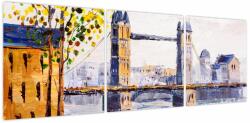 Mivali Tablou - Pictură oraș, din trei bucăți 120x40 cm (V023894V12040)
