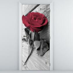 Mivali Fototapeta pentru ușă - Trandafirul roșu (D013347D95205)