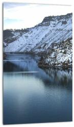 Mivali Tablou - peisaj de iarnă cu lac, dintr-o bucată 20x30 cm (V020216V2030)