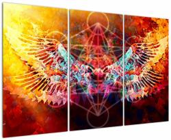 Mivali Tablou - Merkaba cu aripi, abstracție, din trei bucăți 120x80 cm (V022902V120803PCS)