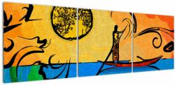 Mivali Tablou cu pictură străveche, din trei bucăți 150x50 cm (V022253V15050)