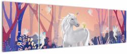 Mivali Tablou - Unicorn în pădurea fermecată, din trei bucăți 170x50 cm (V023531V17050)