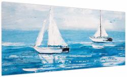Mivali Tablou - Pictură yacht pe mare, dintr-o bucată 100x40 cm (V023974V10040)
