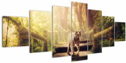 Mivali Tablou cu tigrul în djunglă, din șapte bucăți 210x100 cm (V020479V210100)