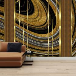 Mivali Fototapet - decor auriu, colaj, vlies, 441x306 cm (T100858TQ9)
