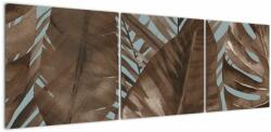 Mivali Tablou - Frunze de palmier acvarel, din trei bucăți 150x50 cm (V022423V15050)