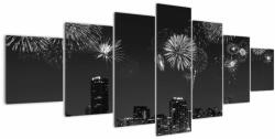 Mivali Tablou - Artificii in Miami, din șapte bucăți 210x100 cm (V023271V210100)