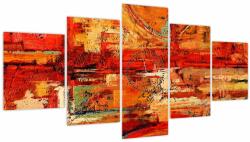 Mivali Tablou cu pictură pe pereți (cu ceas), din cinci bucăți 150x80 cm cu ceas (V021108V15080C)