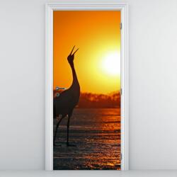 Mivali Fototapet pentru ușă - Păsări la apus de soare (D022107D95205)