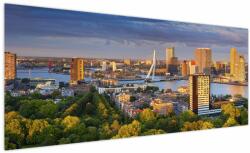 Mivali Tablou - Panorama Rotterdamului, Țările de Jos, dintr-o bucată 250x125 cm (V023175V250125)