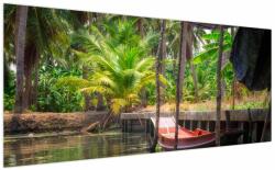 Mivali Tablou - Nava din lemn în canal , Thailand, dintr-o bucată 200x100 cm (V021513V200100)