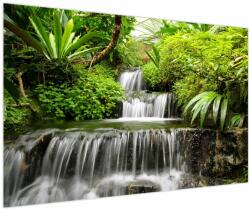Mivali Tablou - Cascadă în pădurea tropicală, dintr-o bucată 120x80 cm (V023673V12080)