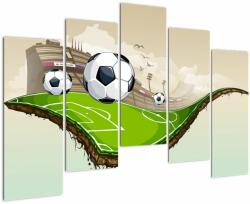 Mivali Tablou - Teren de fotbal, din cinci bucăți 125x90 cm (V023515V12590)