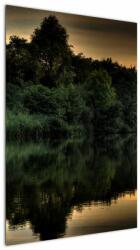 Mivali Tablou cu lac în pădure, dintr-o bucată 60x90 cm (V020974V6090)