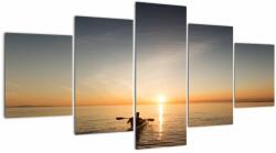 Mivali Tablou cu canoiști în apus de soare, din cinci bucăți 150x80 cm (V021262V150805PCS)