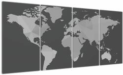 Mivali Tablou - Harta lumii, din patru bucăți 160x80 cm (V022274V16080)