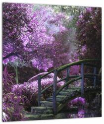 Mivali Tablou pe sticlă -cu grădina violetă, dintr-o bucată 30x30 cm pe sticlă (V021406V3030GD)