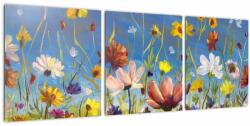 Mivali Tablou cu luncă înflorită, din trei bucăți 90x30 cm (V022267V9030)
