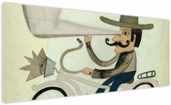Mivali Tablou - Astronom pe bicicletă, dintr-o bucată 250x125 cm (V023581V250125)