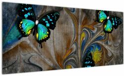 Mivali Tablou - Fluturi strălucitori în imagine, dintr-o bucată 100x40 cm (V022761V10040)