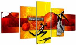 Mivali Tablou - Pictura omenirii, din cinci bucăți 125x70 cm (V021983V12570)