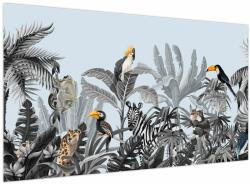 Mivali Tablou - Animale în pădurea tropicală, dintr-o bucată 120x70 cm (V023604V12070)