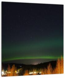 Mivali Tablou pe sticlă cu aurora borealis, dintr-o bucată 30x30 cm pe sticlă (V020857V3030GD)