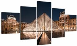 Mivali Tablou - Louvre noaptea, din cinci bucăți 125x70 cm (V021689V12570)