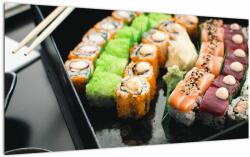Mivali Tablou pe sticlă - Sushi, dintr-o bucată 100x50 cm pe sticlă (V021312V10050GD)