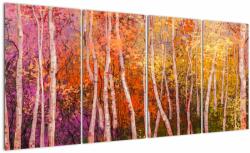 Mivali Tablou - Pădurea colorată, din patru bucăți 160x80 cm (V023176V16080)