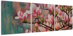 Mivali Tablou - Pictură în ulei, Sakura în floare, din trei bucăți 120x40 cm (V022819V12040)