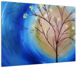 Mivali Tablou pe sticlă - Copac în fața soarelui, dintr-o bucată 70x50 cm pe sticlă (V023262V7050GD)