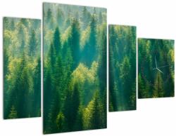 Mivali Tablou - Pădurea de brazi (cu ceas), din patru bucăți 110x75 cm cu ceas (V023338V11075C)