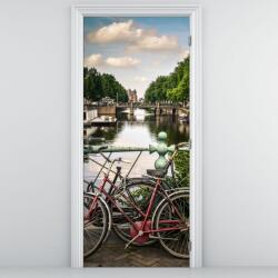 Mivali Fototapet pentru ușă - Bicicleta în oraș (D020595D95205)