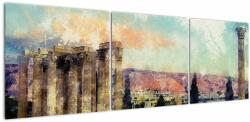 Mivali Tablou - Acropole, Atena, Grecia, din trei bucăți 150x50 cm (V022915V15050)