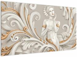 Mivali Tablou - Imagine a zeiței într-un fundal ornamental, dintr-o bucată 120x70 cm (V022975V12070)