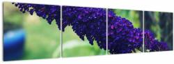 Mivali Tablou cu floare albastră, din patru bucăți 160x40 cm (V020444V16040)