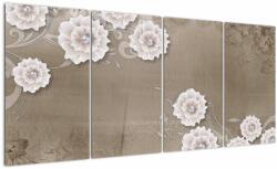 Mivali Tablou - Draperie cu flori, din patru bucăți 160x80 cm (V022791V16080)