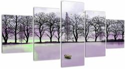 Mivali Tablou - Barcă pe lac, din cinci bucăți 150x80 cm (V022413V150805PCS)