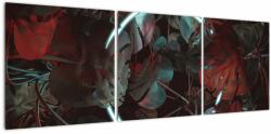 Mivali Tablou - Cerc de neon între palmieri, din trei bucăți 120x40 cm (V022954V12040)